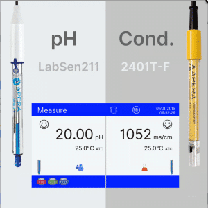 Kit medidor de pH/CE/salinidad/resistividad de sobremesa PC9500 Serie Premium GLP con banco de pruebas