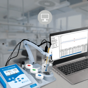 Kit medidor de pH/CE/salinidad/resistividad de sobremesa PC9500 Serie Premium GLP con banco de pruebas